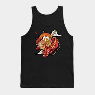 Japanese Dragon With Ramen Bowl Tank Top